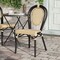 Flash Furniture Cannes Thonet French Bistro Stacking Chair, Natural PE Cane Rattan and Black Aluminum Frame SDA-AD642110-1-NAT-BK-GG - alternate 9
